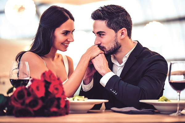 Romantic Couple In Restaurant