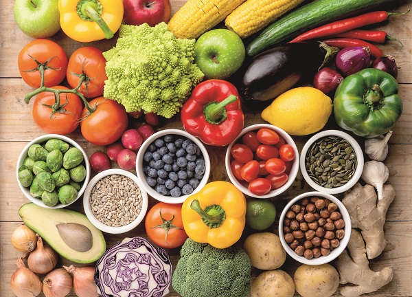 Healthy Eating Ingredients: Fresh Vegetables, Fruits And Superfo