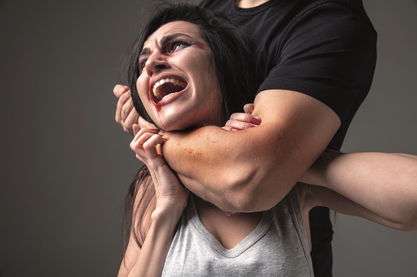 Woman In Fear Of Domestic Abuse And Violence, Concept Of Female