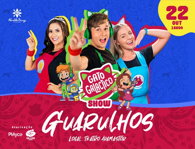 São Paulo para crianças - Única apresentação em Guarulhos! Gato Galáctico  faz show com os hits que bombam entre as crianças